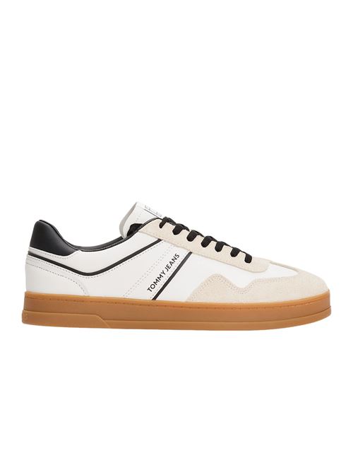 Sneaker ecrù in pelle Tommy Jeans | EM0EM01587TCR